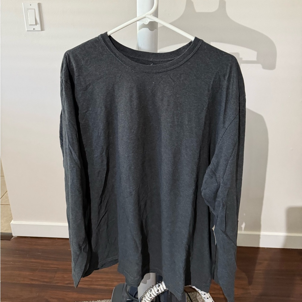 Denver Hayes Dark Grey Long Sleeve Tee